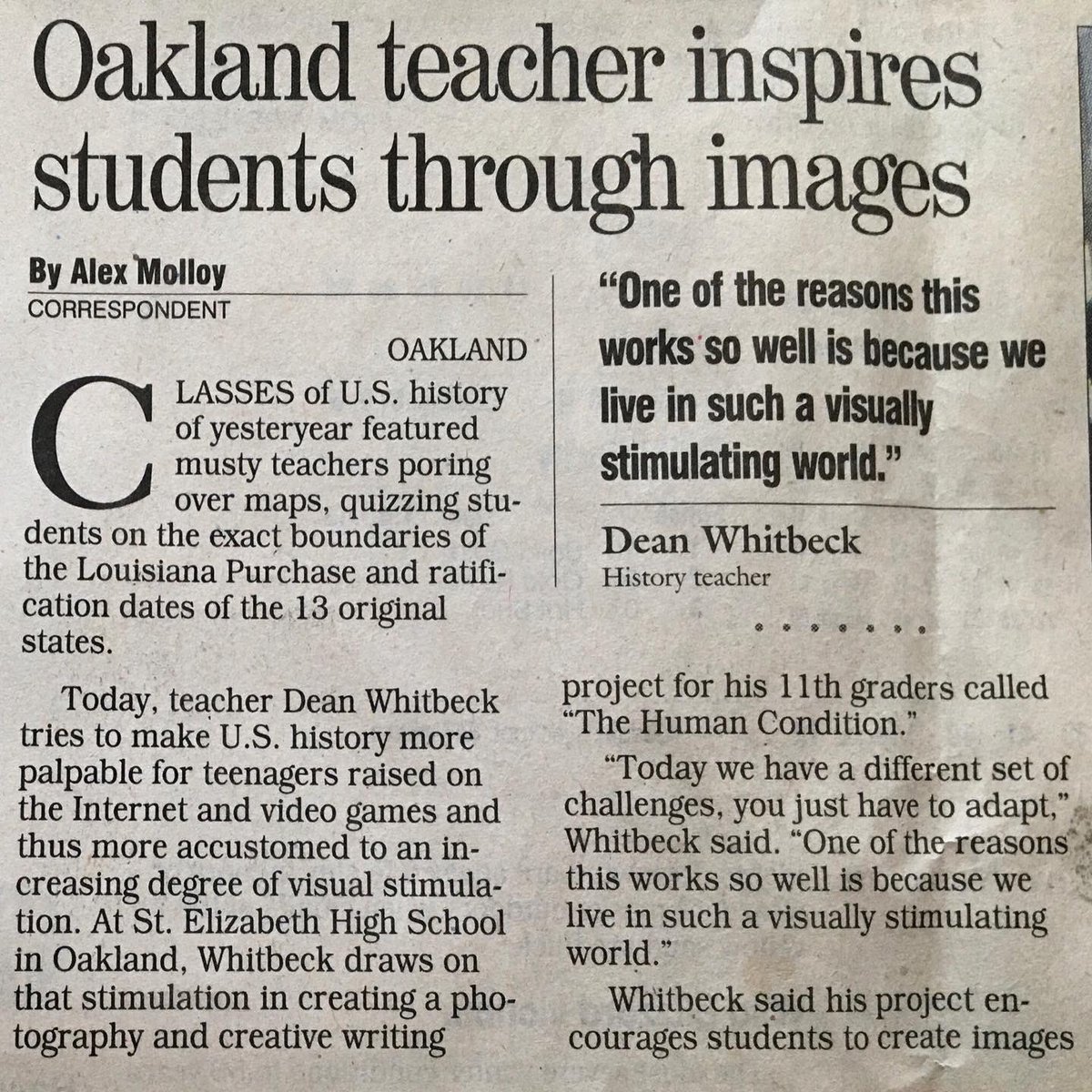 deanwhitbeck's tweet photo. The power of photography, of imagery is to drive new narratives, create new frameworks in order to understand the past and make sense of the present. #educationrevolution #photography #visualliteracy #visualeducation https://t.co/xjWRe3jJO7