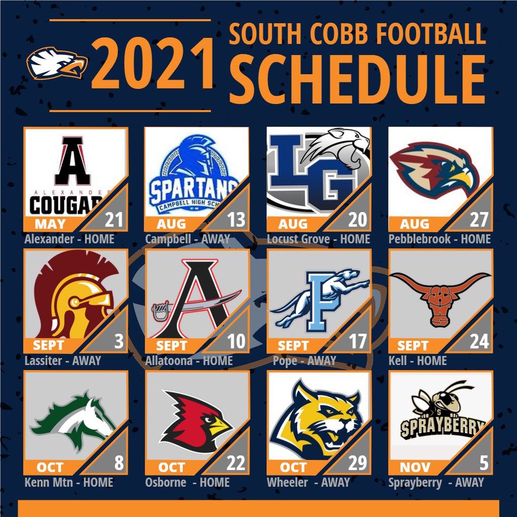The schedule is set. This🚉leaves the station at 🕓@SouthCobb_FB workouts for 10th-12th (4:00-5:30PM) in the weight room. 9th workouts (5:00-6:30PM). "Don't be left on the platform..." #ACT #BURST 🏋️‍♂️🏈