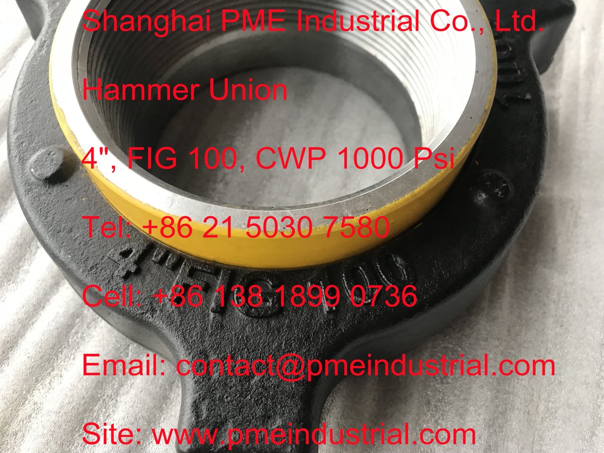 sh_pme's tweet image. Hammer Union
4&quot;, FIG 100, CWP 1000 Psi
pmeindustrial.com/index.php/hamm…

Tel: +86 21 58372350
Cell: +86 138 1899 0736
Email: contact@pmeindustrial.com
Site: pmeindustrial.com

#hammerunion #flowlines #integralfitting #oilfiledsupply #pmeindustrial #4inch #fig100 #1000psi