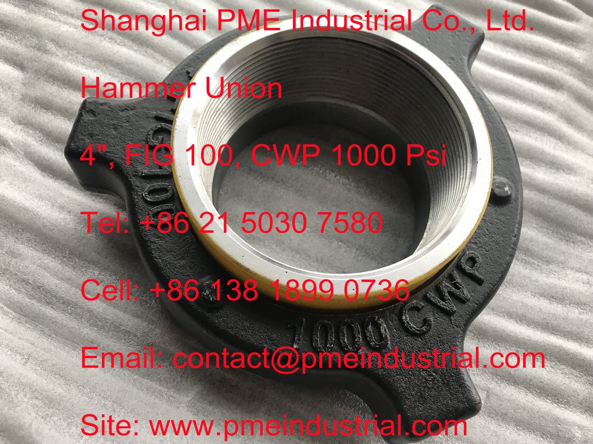 sh_pme's tweet image. Hammer Union
4&quot;, FIG 100, CWP 1000 Psi
pmeindustrial.com/index.php/hamm…

Tel: +86 21 58372350
Cell: +86 138 1899 0736
Email: contact@pmeindustrial.com
Site: pmeindustrial.com

#hammerunion #flowlines #integralfitting #oilfiledsupply #pmeindustrial #4inch #fig100 #1000psi