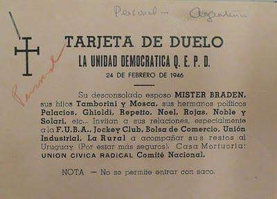FEscrutinio's tweet photo. @InfoDINE 
Los argentinos ya hacíamos algo parecido al meme antes de internet. Publicación del #peronismo tras la victoria en la elección del #24F, 1946. "#QEPD la Unión Democrática, acompañaremos sus restos al Uruguay (para estar más seguros)". 😂
#Argentina 🇦🇷
#Elecciones https://t.co/UQ0tVzQjcr
