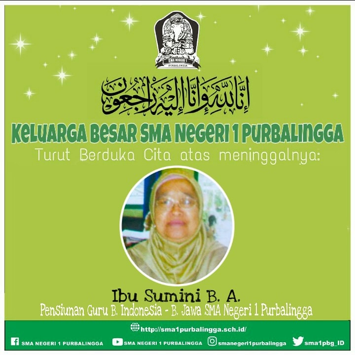 Semoga diterima amal baik diampuni khilafnya, keluarga yang ditinggalkan diberi kesabaran. Selamat jalan Ibu Sumini 🌹