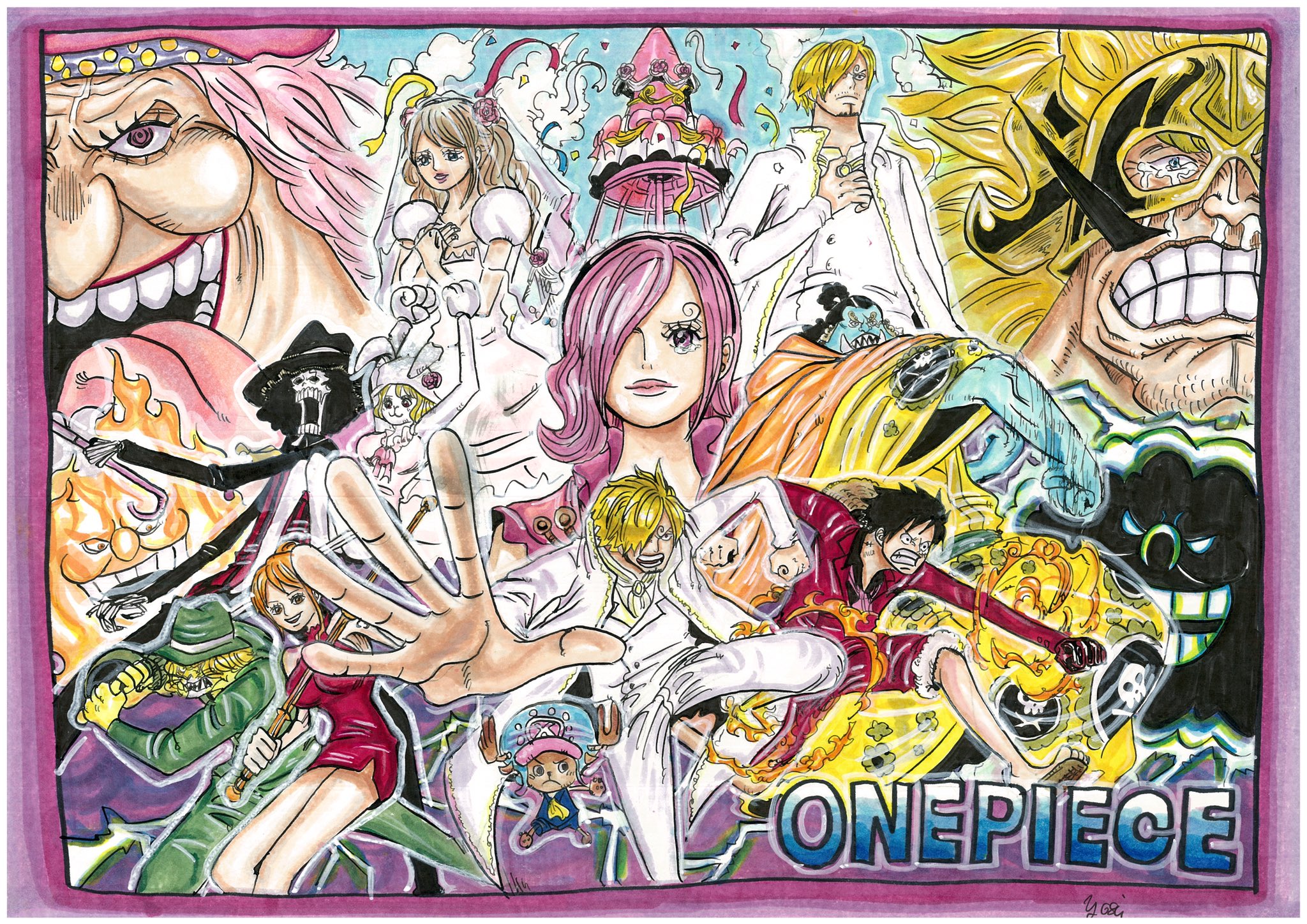 ようせい Yosei Wic編 巻頭カラー風イラスト 結婚式をぶっ壊せ Onepiece ワンピース サンジ サンジ誕生祭21 T Co I3pa9exoft Twitter