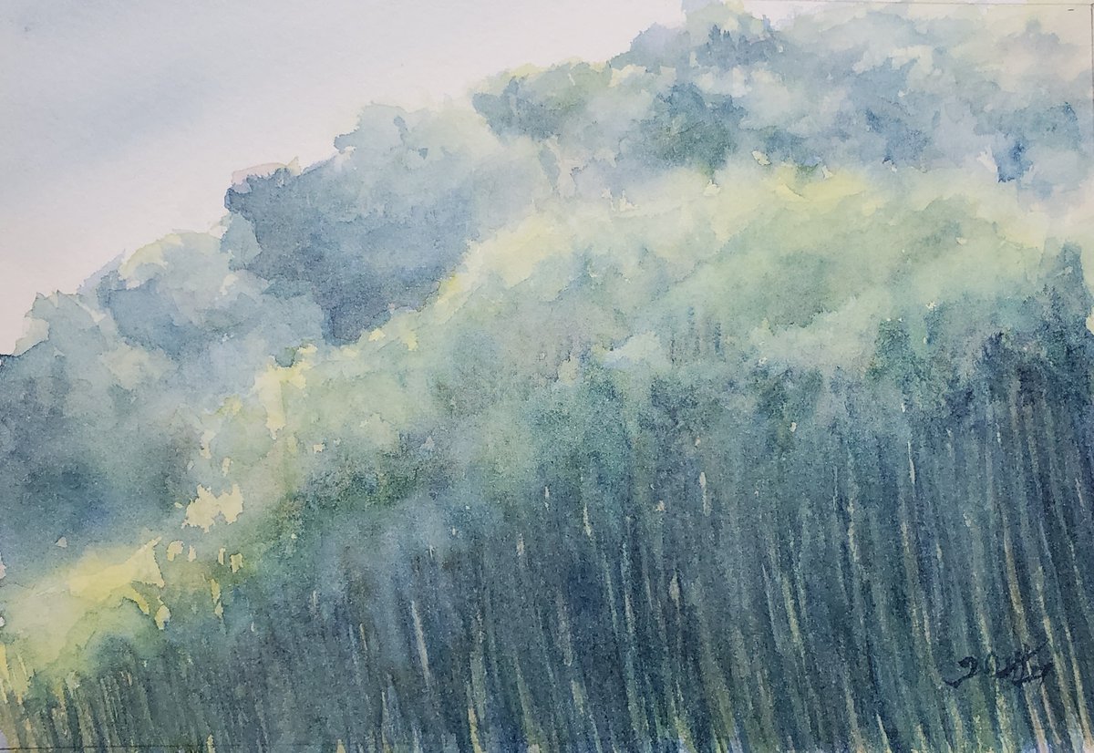 山口 泰 風景画家 ウィンザー ニュートン 公式 Wn Jp 様の 絵を描こう 企画に参加してみます 先月の作品ですが絵の具も映ってるしｗ 全作品3色だけ使って下書きなし1時間で描いてます 一枚目は二枚目と同じ3色です ウィンザーアンド