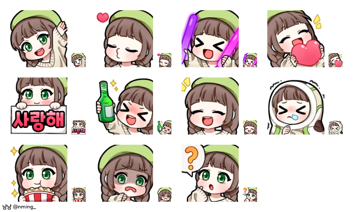nming_draw's tweet photo. 방송용 구독티콘 외주 작업했어요! 신청 감사합니다!😚 https://t.co/kSg1zbryOd