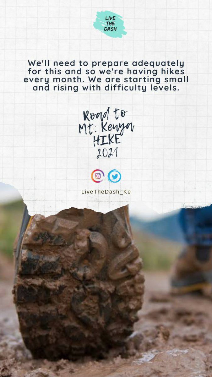 LiveTheDash_Ke's tweet photo. In December 2021, we take on Mt. Kenya. We have a hike every month to help us get ready for that! 
Call or Text 0793 659 601 for more information.
#RoadToMtKenya
#LiveTheDash https://t.co/dcP3qMJb4N
