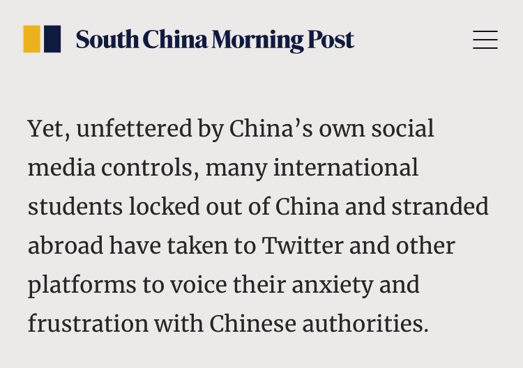 CurtisSChin's tweet photo. Read the backstory on the #socialmedia hashtags #TakeUsBackToChina & #TakeUsBackToSchool. I wrote this commentary for #HK’s @SCMPNews after reading some of the posts of intl. #highered students whose lives & studies have been disrupted by travel bans.
👉https://t.co/t1wOtrfyt7 https://t.co/U5QGQP8OeC