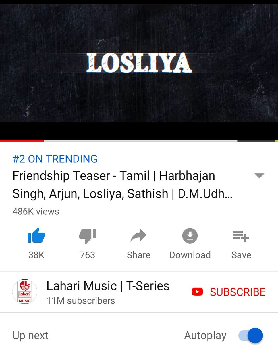 Itz_aj_krish's tweet photo. #FriendshipMovieTeaser Tamil version Trending on 2 🔥🔥🔥😍

486k views 
38k likes ❤️

#Losliya https://t.co/v6hnDdhpcC