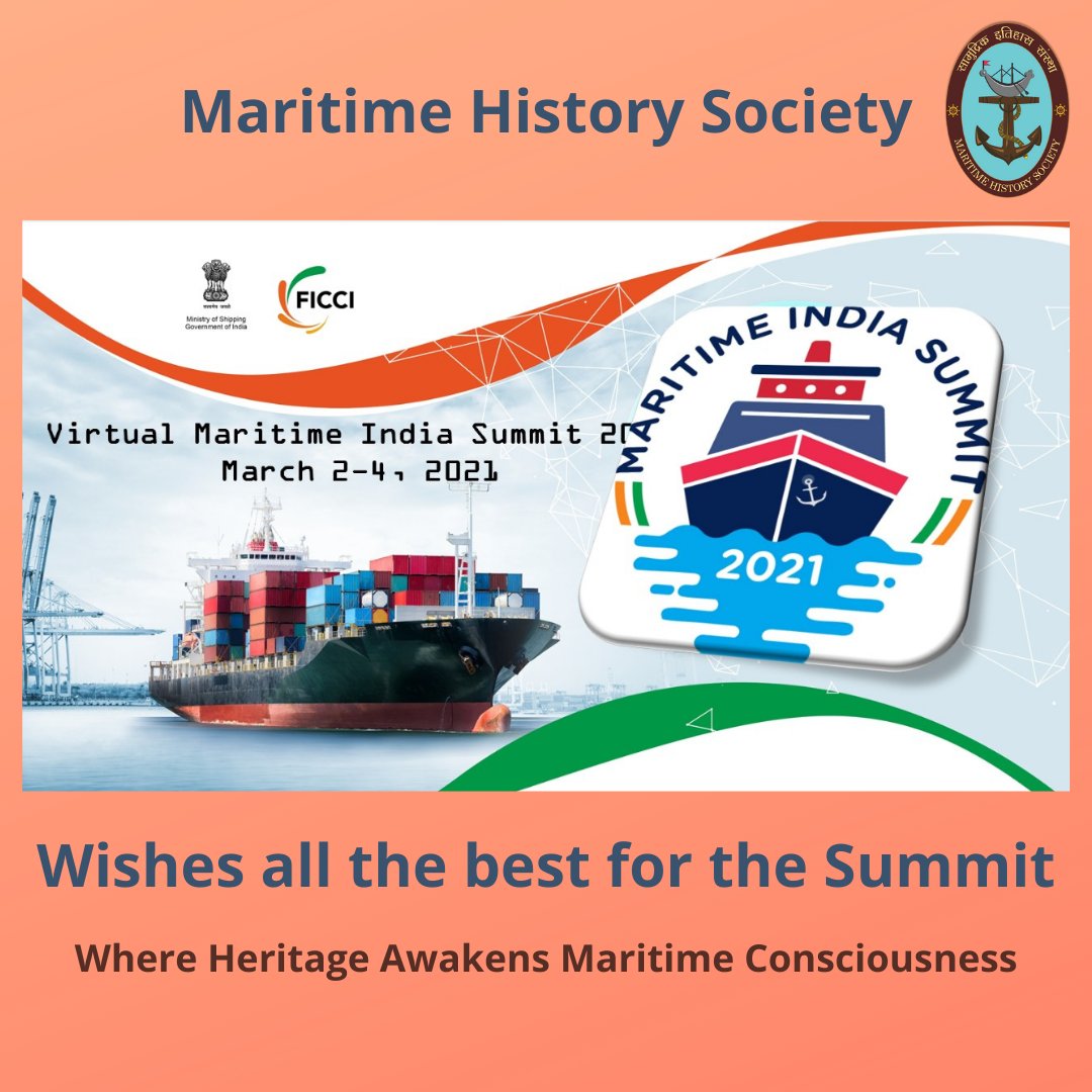 MHSofIndia's tweet photo. #विरासतजगाए #समुद्रीचेतना। Greetings to every Indian Mariner at launch of #MaritimeIndiaSummit2021
Happy that #MaritimeHistory is a focus promoted by Hon @mansukhmandviya
Let's #EnhanceInfluence for #SeaMindedness
@gautam_adani @larsentoubro @MRCPune @nmfindia @ICWA_NewDelhi https://t.co/GaVZoGN2Hm