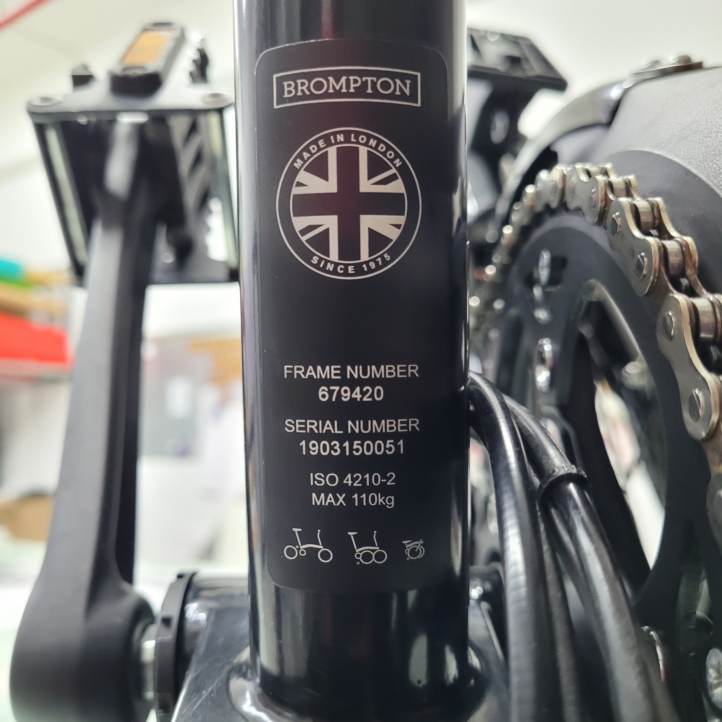 Signarama CBD on X Brompton Bike tags printed on Aluminum bromptonmods brompton mybrompton bromptonlife bromptonbike bromptonbicycle brommie bromping bromptonmafia commuterlife bromptonsociety brompto...
