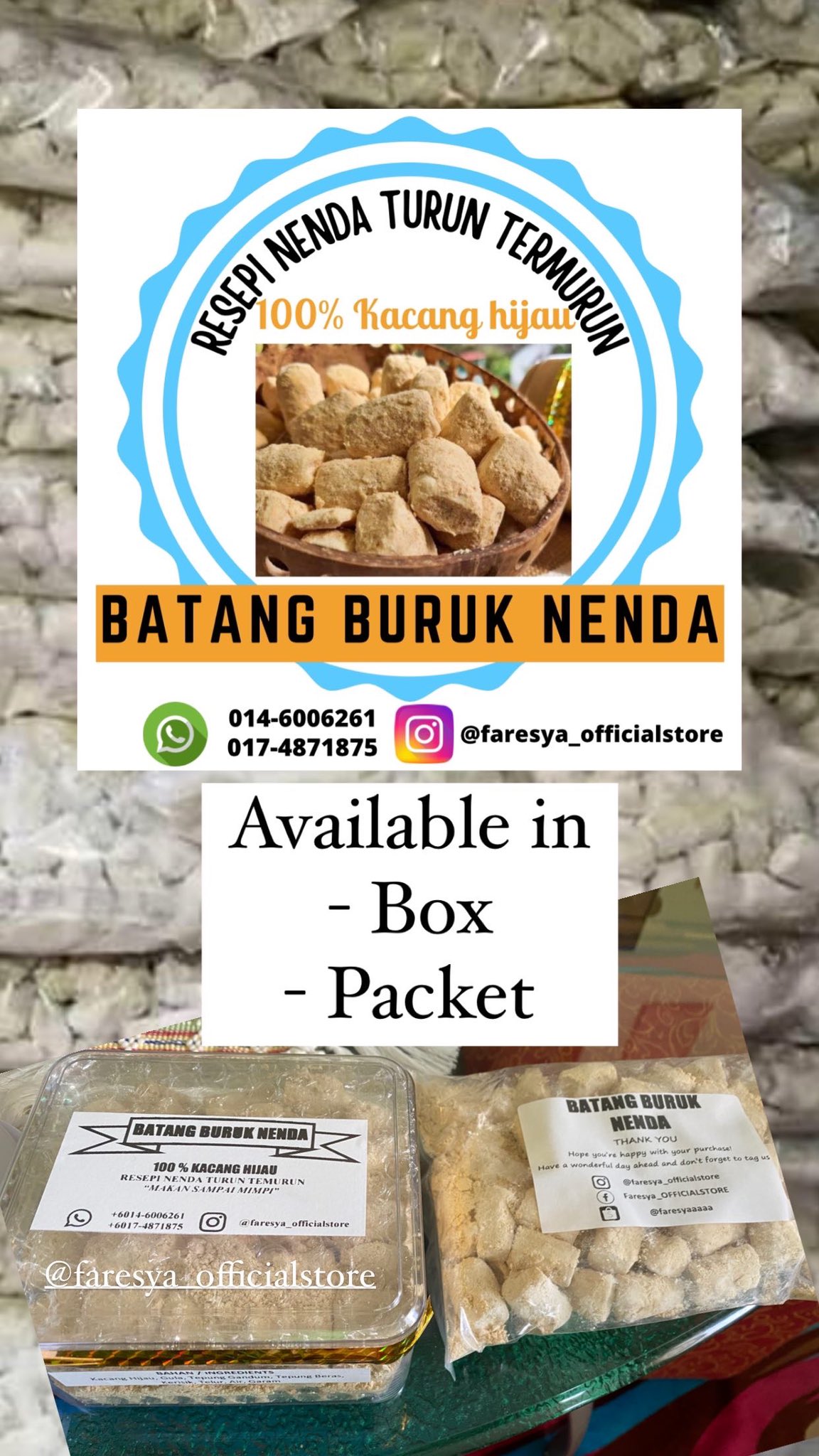 Resepi batang buruk kacang hijau