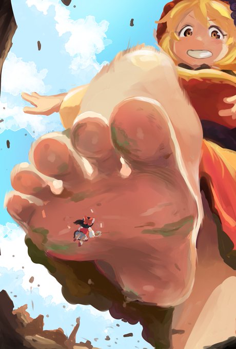 BIG穣子vs霊夢、昨日あたりに新しい塗りを試してた。

ボス戦で巨大化って王道な感じしていいよね....😌 