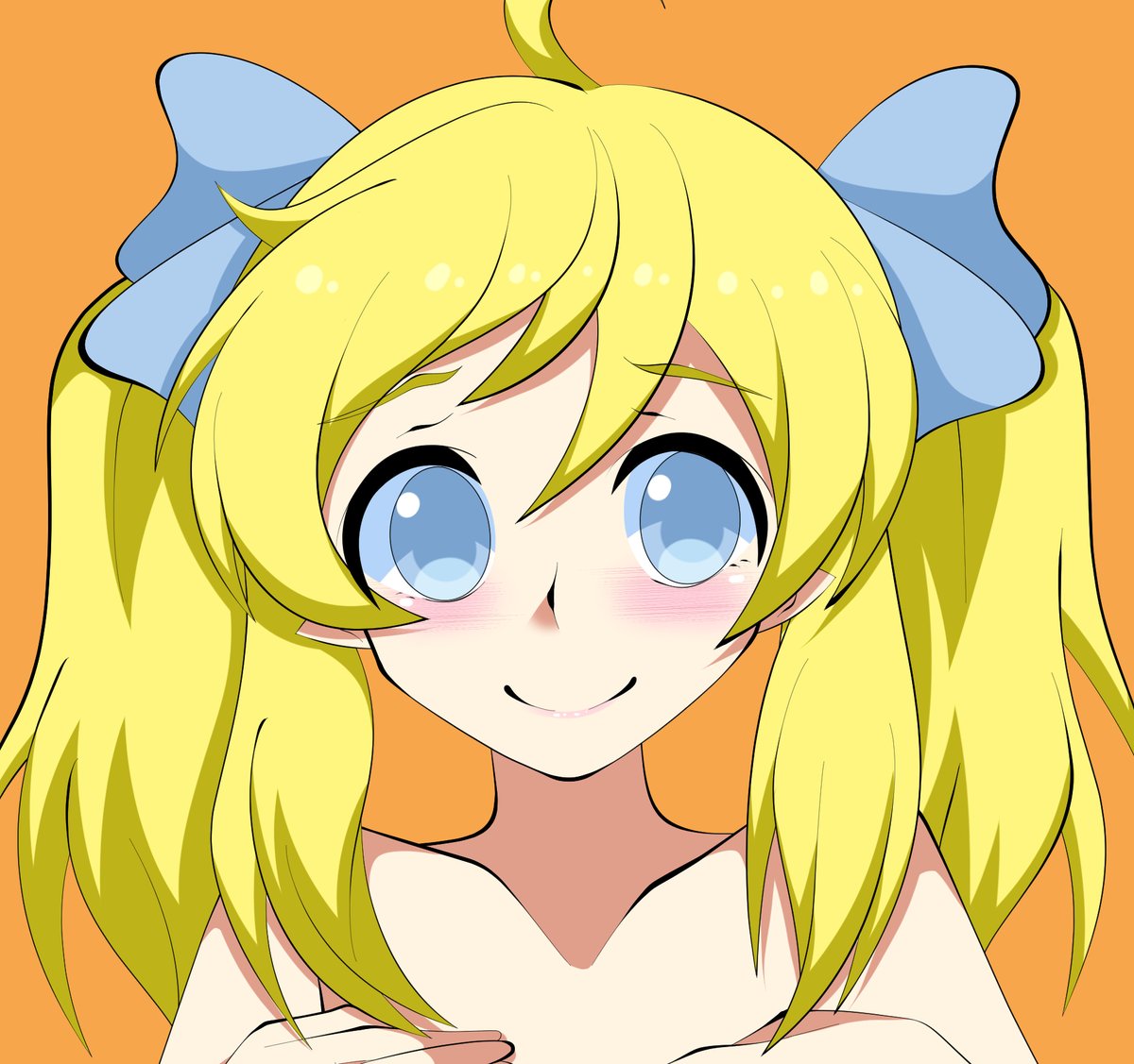 「邪神ちゃん「この髪型だと見えちゃいますの////」#邪神ちゃんドロップキック 」|Qたろー@skeb募集中のイラスト