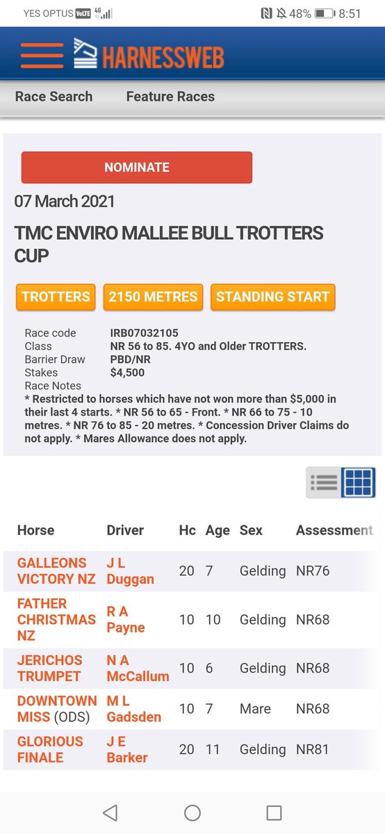 *****Trainers please take note*****
Noms extended till early tomorrow morning.We are light on in a couple races. Cash bonuses galore up for grabs with the Fred Crews Speed Challenge for both trotters and pacers, as well as the Portable Buildings International drivers challenge.