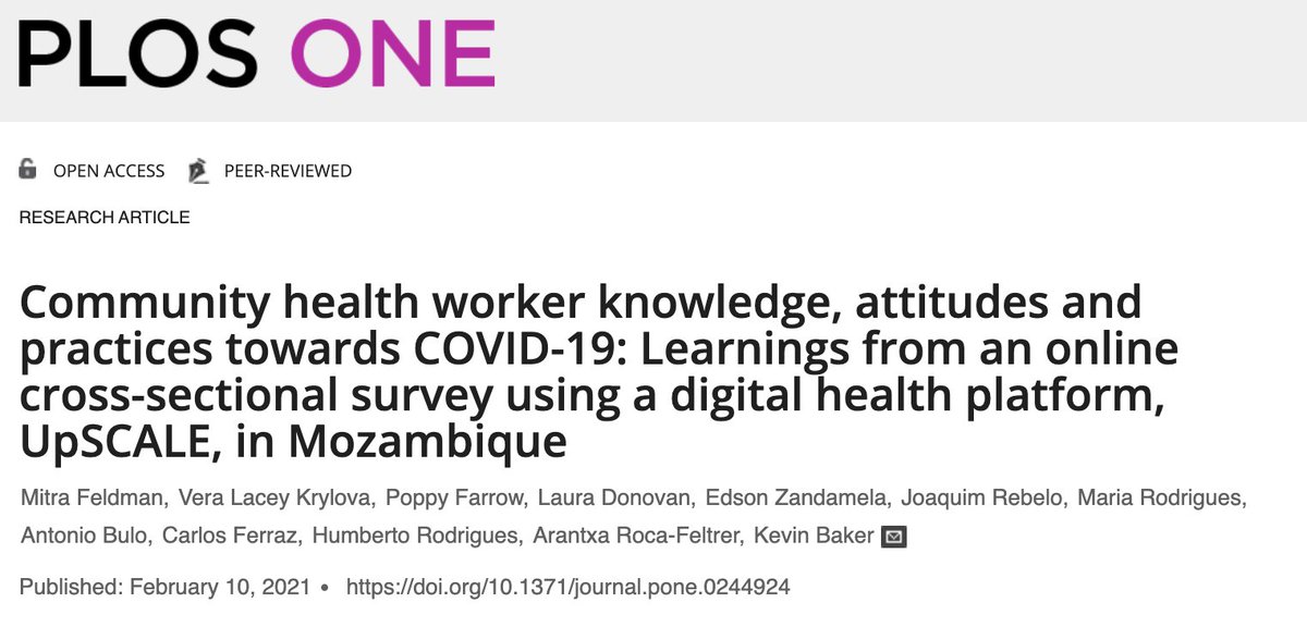Community health worker knowledge, attitudes and practices towards COVID-19 in Mozambique