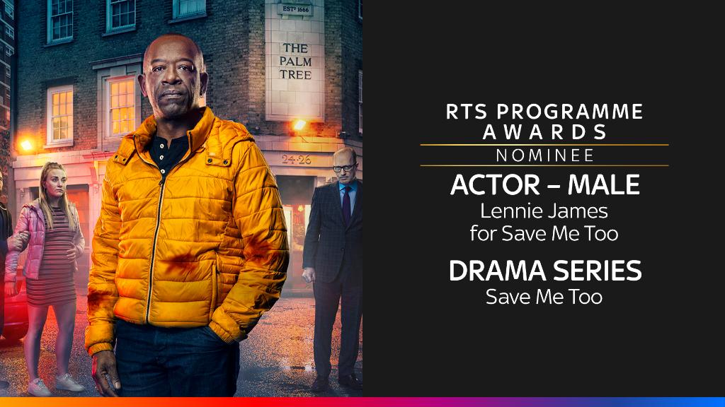 skytv's tweet photo. Here's a list of Sky's @RTS_media nominations for the #RTSProgrammeAwards:
First up, Save Me Too, a Sky Original:
Actor Male - Lennie James
Drama Series - Save Me Too
#SkyAtlantic @RealLennieJames @worldprods 👏👏 https://t.co/4Y7KNIpJE3