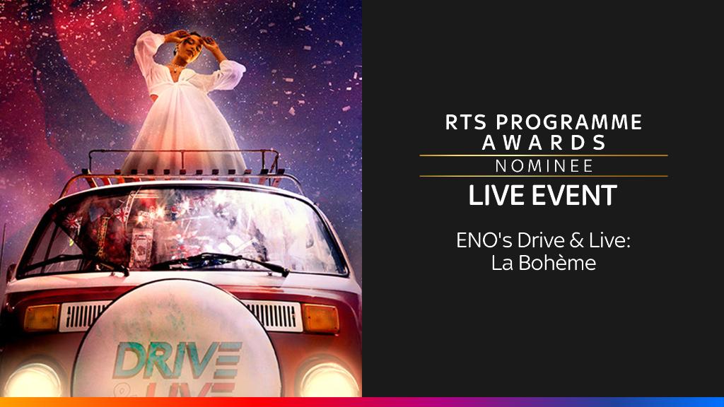 skytv's tweet photo. There's also a @RTS_media #RTSProgrammeAwards nomination for Live Event - ENO Drive & Live: La Bohème
@SomethinElse 👏👏 https://t.co/P6vADmsiPt