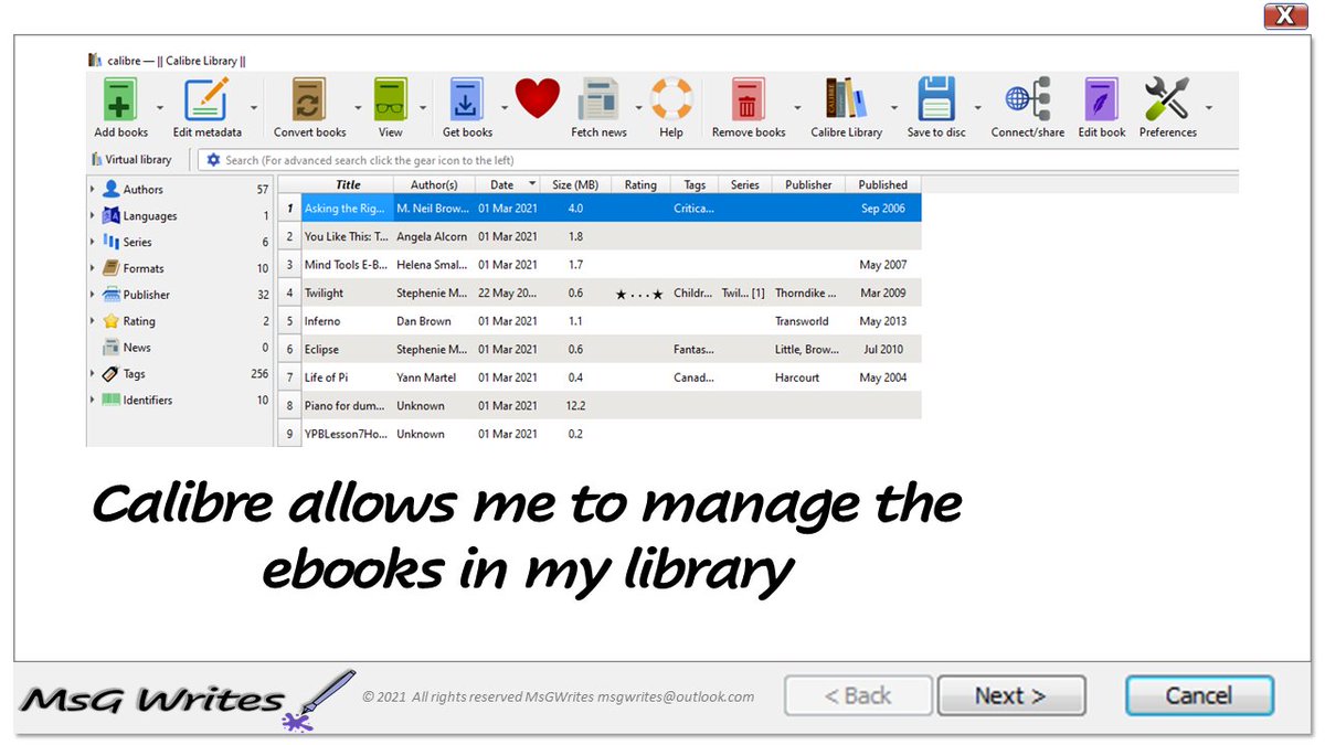 msg_writes's tweet image. This week is Return Borrowed Books Week
#ReturnBorrowedBooksWeek &amp;amp; Read an E-Book Week
#ReadanEBookWeek, so for Day 2
#IncreaseVSChallenge I bring you Calibre open-source
e-book management software
calibre-ebook.com