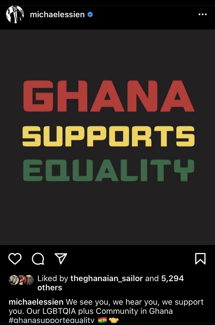 Michael Essien declares support for LGBT+ community in Ghana
