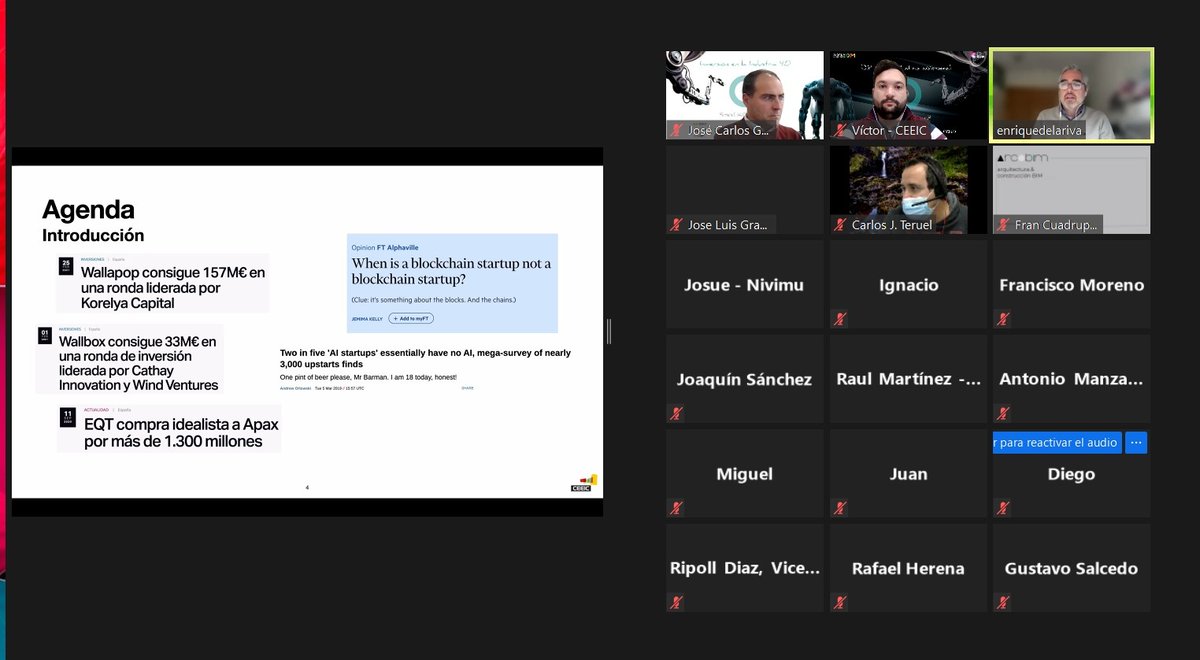 EARLY METRICS | ¿Cómo valorar una #startup?

Hoy en <a href="/Smarti40/">Smart I4.0 Connect</a> Connect conocemos las claves para valorar nuestra propia startup 🚀

Equipo 👫🏻👬🏻👭🏻 Producto 📦 Mercado 📈