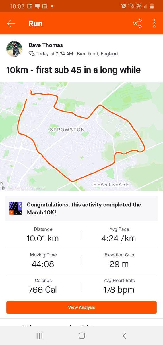 dthomas83uk's tweet photo. Chuffed with this today, been chasing sub45 for a very long time - wonderful morning, clear air, gorgeous trot through the woods and ao mamy people saying "hello". Awesome feelings #ukrunchat #sub45 #woodsrun #getoutthehouse https://t.co/afKP9ulmCA