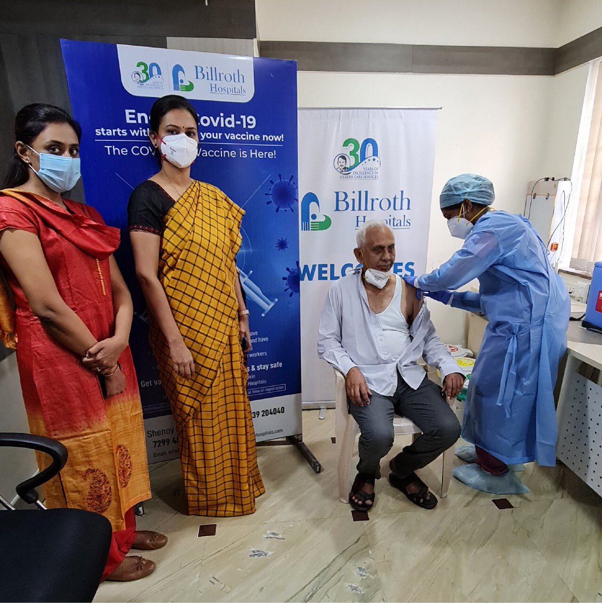 Billrothhospitals On Twitter Billroth Hospital Flags Off The Covid 19 Vaccine Drive In Full Swing Ceo Of Billroth Group Of Hospitals Dr Kalpana Rajesh Medical Superintendent In Person Cheered The First Few