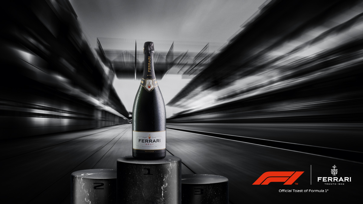 Italian style steps onto the podium and #FerrariTrento becomes the official toast of @F1. We'll see you at every Grand Prix™, to celebrate every victory with our bubbles. #FerrariTrentoF1 #F1 #FerrariTrento