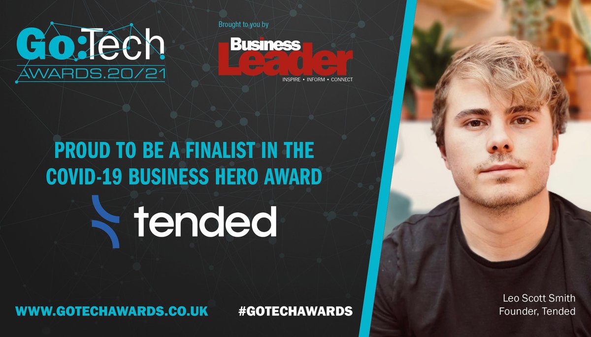A few weeks ago, we found out that we had been selected as a finalist in the @BLeaderNews Go:Tech Awards. We're looking forwards to the winners being announced next month!