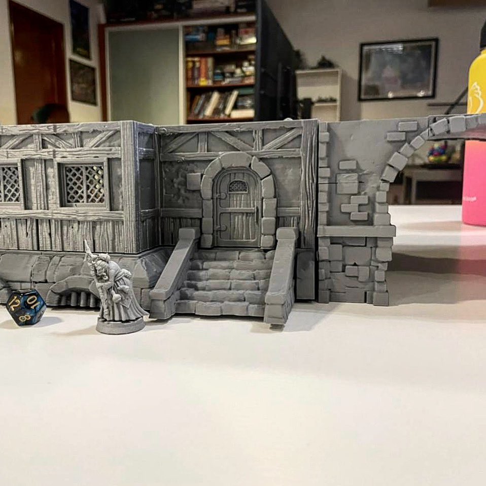 Tavern First floor is done, after 220+ hours of printing. 

#castnplay #dndminiatures #dndterrain #ttepgtabletoprpg #myminifactory #kickstartergames #3dprintedterrain #3dprinted #3dprinting #3dprintedhouse