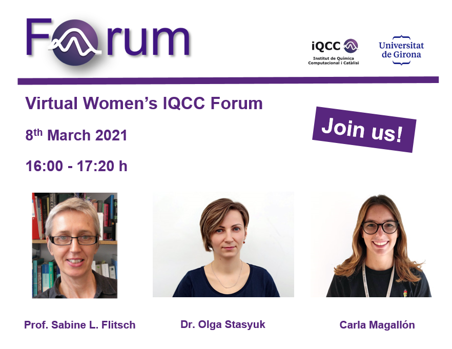 International Women’s Day at IQCC – Virtual Women’s IQCC Forum March 8, 16.00h (CET) With @FlitschSabine, Olga Stasyuk and @CarlaMagallon29 iqcc.udg.edu/wordpress/2021…