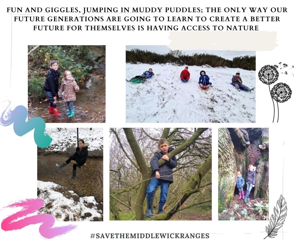 SaveRanges's tweet photo. According to scientists, there is evidence that when children are exposed to nature they develop better cognitive and social skills and it improves their physical and mental health and wellbeing. 
#savemiddlewick #savethewick #middlewickranges #savenature #protectnature https://t.co/aGhqpw9bSI