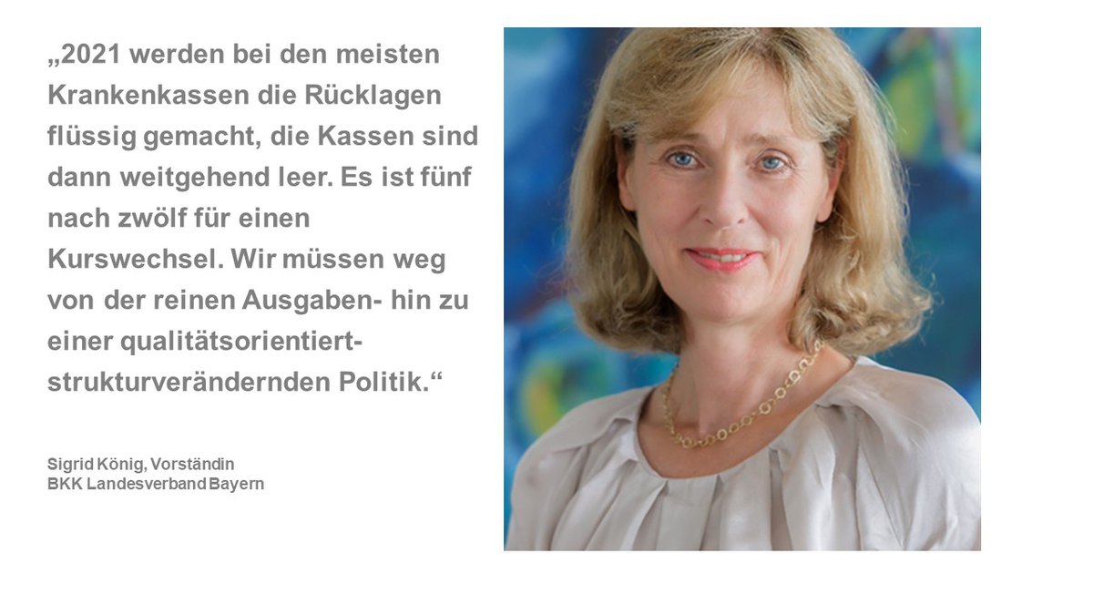 BKKLVBayern's tweet photo. Kostspielige Ausgabenpolitik auf Bundesebene: Nach den vorläufigen offiziellen Jahresergebnissen muss die #GKV 2020 ein Minus von 2,7 Mrd. Euro verbuchen, davon 235 Mio. bei den #Betriebskrankenkassen. 
https://t.co/YPolOeyhH5 https://t.co/OFJyOjKGLm