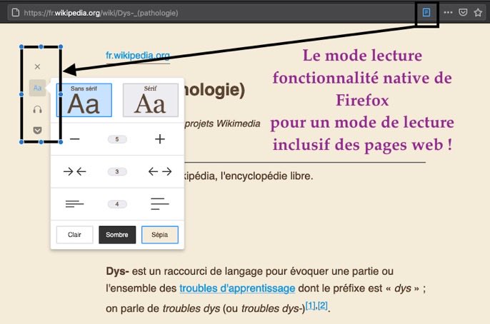 isafil's tweet photo. Une aide vraiment utile pour nos élèves qui travaillent sur ordinateur : le mode de lecture inclusif de ⁦@firefox_FR⁩ 👍  synthèse vocale, pages épurées , police sans serif, caractères espacés ... #inclusion #accessibilite #dys https://t.co/SrzzBvW8K9