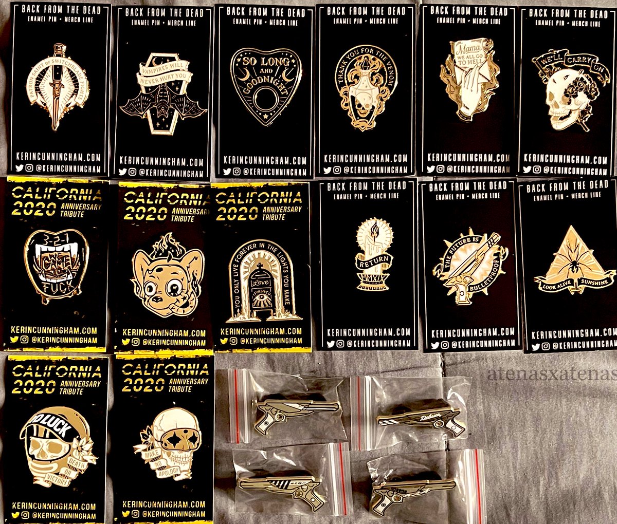 ATENASXATENAS's tweet photo. These @KerinCunningham pins are EVERYTHING!! I just snagged Summertime &amp; Last Words Pin Sets ❤️ https://t.co/OMfpiIGfL0