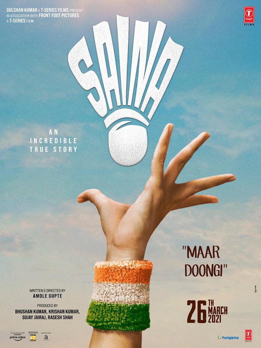 I’m so glad to share a glimpse of my upcoming movie, #Saina. Lots of love to the entire team. In cinemas on 26th March.

<a href="/ParineetiChopra/">Parineeti Chopra</a> #AmoleGupte @Manavkaul19 <a href="/eshannaqvi/">Eshan Naqvi</a> #BhushanKumar <a href="/deepabhatia11/">deepa bhatia</a> @sujay_jairaj <a href="/raseshtweets/">Rasesh Shah</a> #KrishanKumar <a href="/AmaalMallik/">Amaal Mallik</a> <a href="/manojmuntashir/">Manoj Muntashir Shukla</a> ...