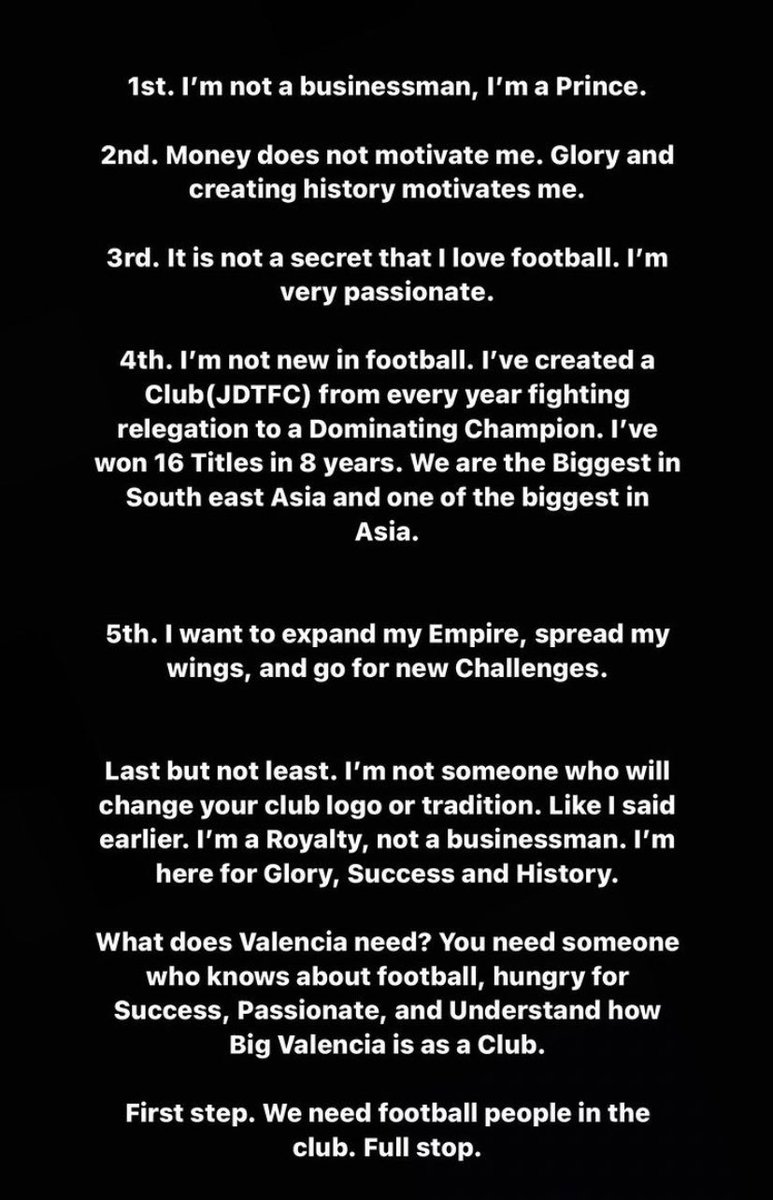 EugeniAlemany's tweet photo. “I’m not a businessman, I’M A PRINCE”. 

Justament el que més necessita el València: un milionari coent! 😂😂😂
(si busqueu informació flipareu amb el fill del sultà...🤦🏻‍♂️)

Serà la solució necessària o portarà pitjors mals de caps? Què en penseu? https://t.co/UMHD5slWBr
