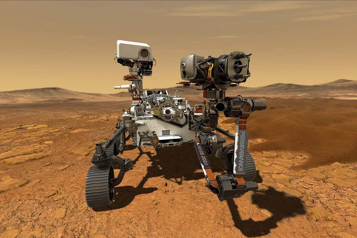 newscientist's tweet photo. The Perseverance rover runs on processors used in iMacs in the 1990s https://t.co/HVKDANXpRV https://t.co/NbfUwnDgWc