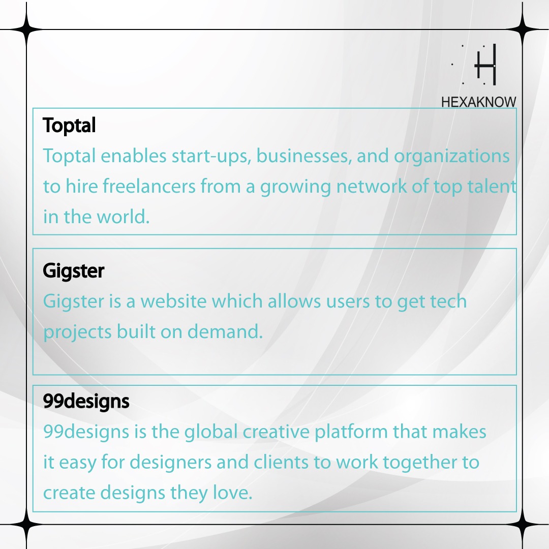 hexaknow's tweet photo. You all know what's freelancing.
In this post you'll know the top sites to start your freelance journey.

Swipe through to post to know more folks.

#freelancer #entrepreneur #digitalmarketing #websitedevelopment #websitedesign #software #app #mumbai #thane #bhiwandi https://t.co/mafgFLryUf