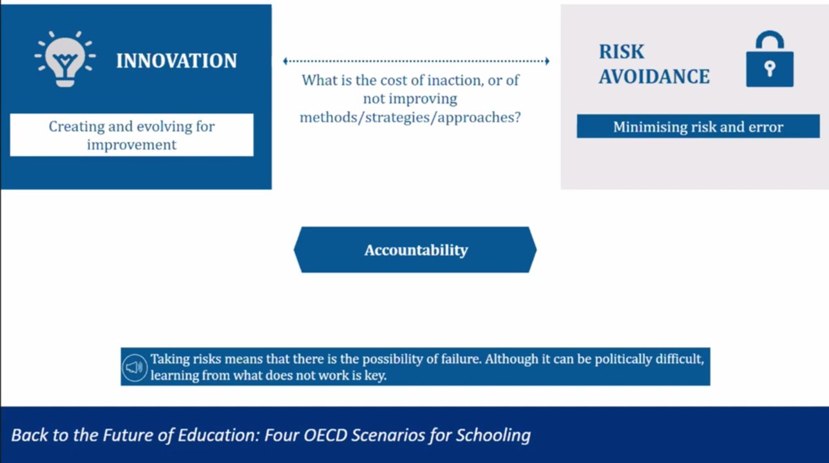 TeachForBiH's tweet photo. Tracey Burns @OECD There is no one solution: understanding the future of education means working with existing paradoxes that require us to be thoughtful &amp; considered, for example, balancing innovation &amp; risk avoidance and virtual or face-to-face delivery @WISE_Tweets #WISEALLIN https://t.co/jDGNDeRZPe