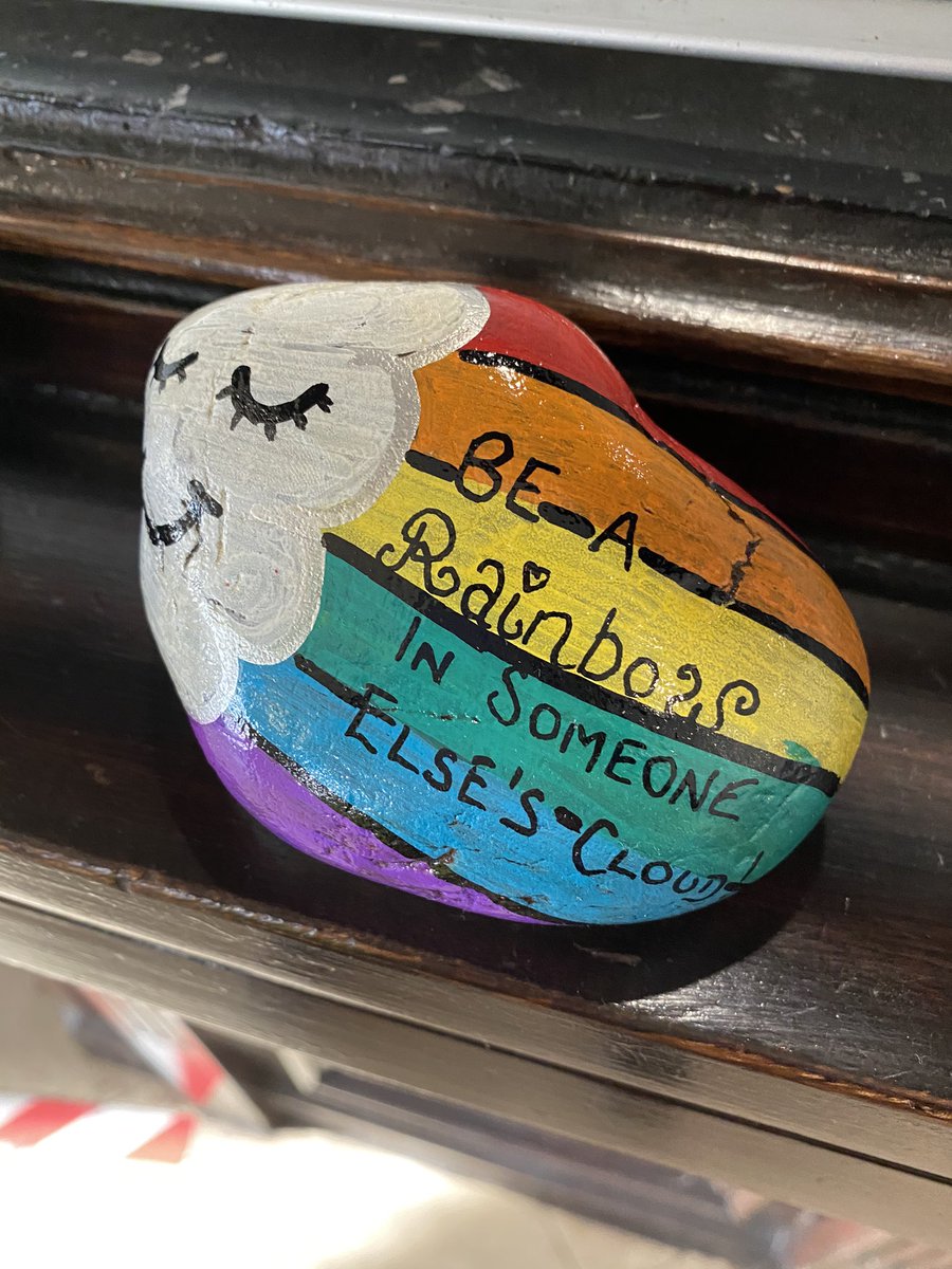 Having fun #paintingstones #bridgtownsmilestones #villagefun