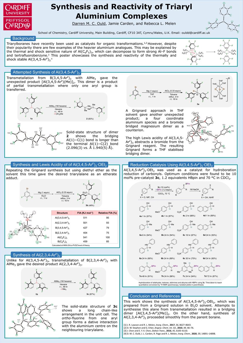 Darren Ould Pa Twitter New Year New Poster Synthesis And Reactivity Of Triaryl Aluminium Complexes Work In Collaboration With Jamie Carden And Rebecca Melen Rscposter Rscinorg Rscorg Rsccat T Co 05ilbvjunl