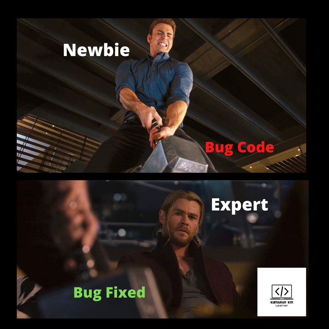kumarankm4's tweet image. Programming is for everyone!!!
Anyone can code💯.

#programmer #coder #Coding 
#programmingmemes #technology #bug
#code #bugfix #Avengers #tech