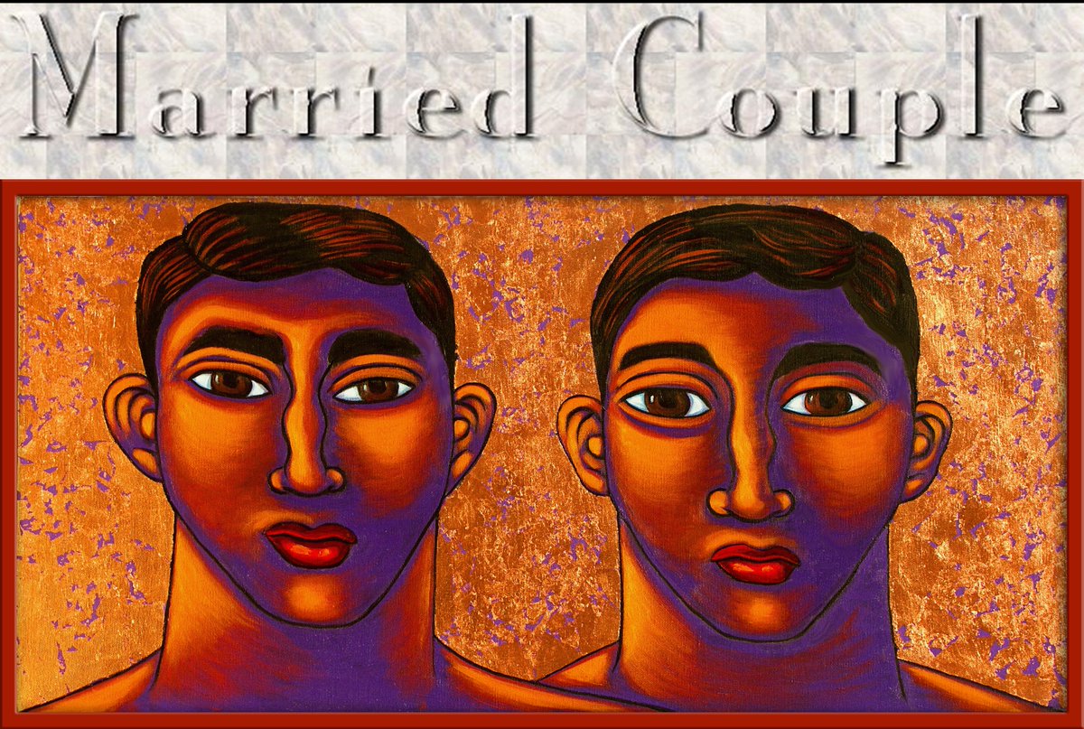 BarronBeauxArts's tweet image. "Married Couple" 

Once upon a time, and not that long ago, there was no 'Gay Marriage'.  Tony envisioned it!✅👉🥰

👉Click here to read about Tony's 'Married Couple'==&amp;gt;dropbox.com/s/sn404pkzpqj3…

#TonyDeCarlo #tonyDeCarlo2007Q1 #gayart #gayartists #Latinartist #gaylatinoartist