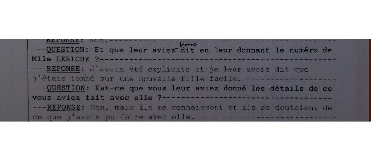 corinne_leriche's tweet photo. #JusticePourJulie 
Un extrait d’audition de Romain C. @PompiersParis 
Il a violé Julie sachant qu’elle avait 14 ans
En rentrant à la caserne il a donné le tel de Julie a la quinzaine d’hommes sous ses ordres
2 d’entre-eux l’on violée
Aucun de ces 3 pompiers ne sont mis en examen https://t.co/7YVWp2krel
