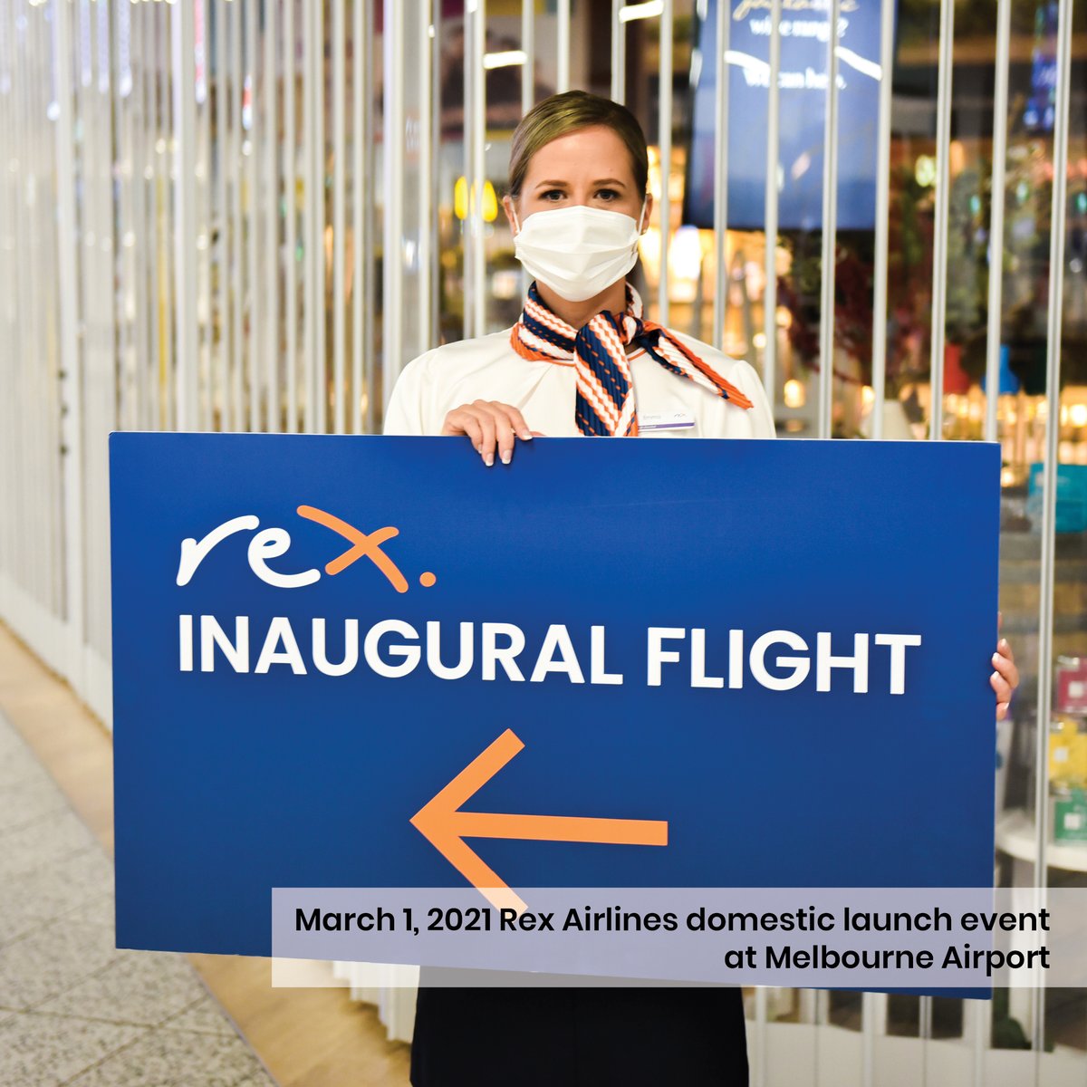 RexAirlines's tweet photo. A historic event for Rex Airlines was achieved yesterday with the first scheduled passenger domestic flight ZL18 taking off from Melbourne to Sydney at 07:00 on March 1, 2021. Thank you to all that attended π (1/2)
#rexairlines
#rexfirstflight
#connectingaustraliasince2002 https://t.co/EdZKMjRs5p