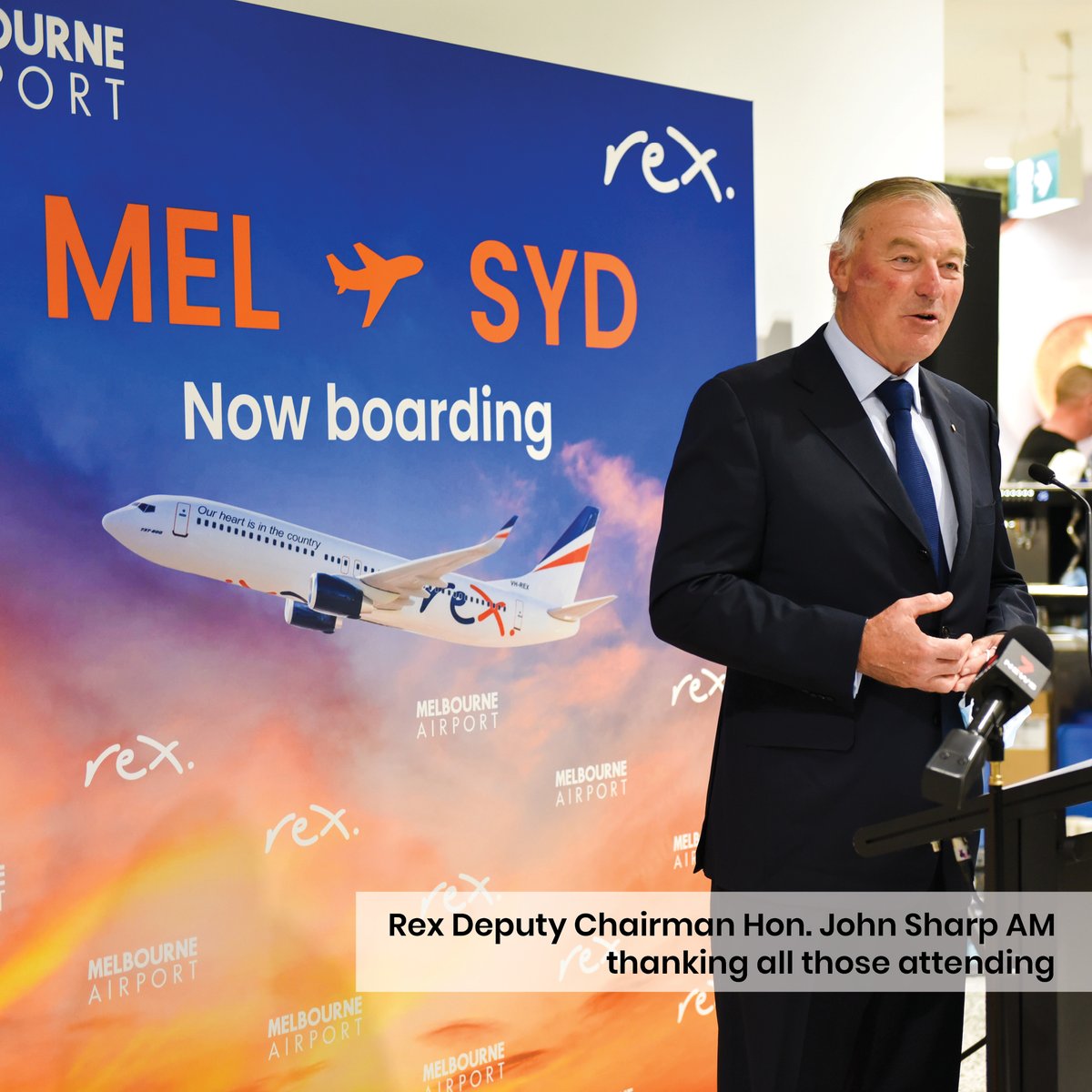 RexAirlines's tweet photo. A historic event for Rex Airlines was achieved yesterday with the first scheduled passenger domestic flight ZL18 taking off from Melbourne to Sydney at 07:00 on March 1, 2021. Thank you to all that attended π (1/2)
#rexairlines
#rexfirstflight
#connectingaustraliasince2002 https://t.co/EdZKMjRs5p