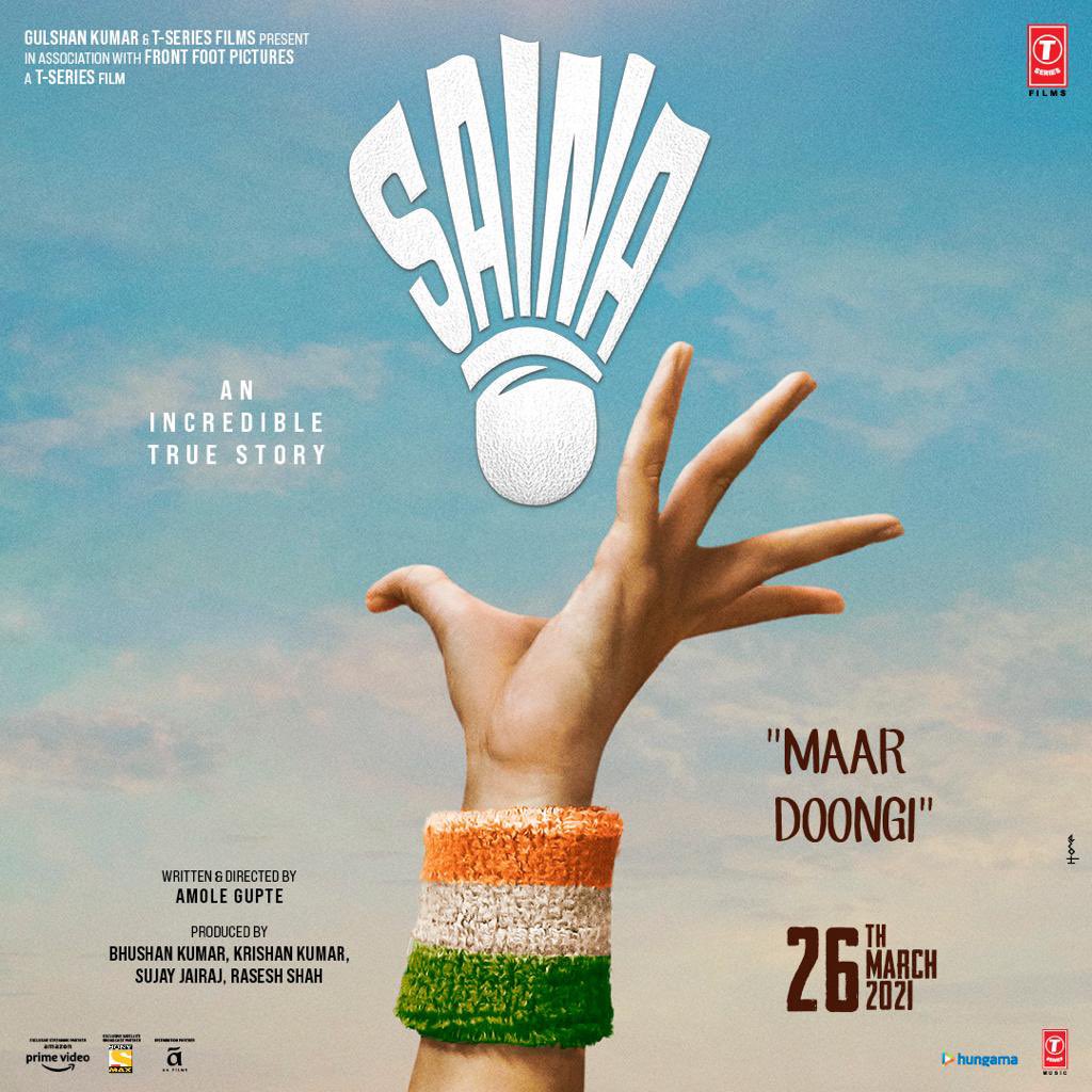 ArmaanMalik22's tweet photo. #SAINA 🏸 in cinemas 26th March! An incredible true story on the life of @NSaina feat. @ParineetiChopra and directed by #AmoleGupte!

Music &amp; Original Soundtrack by my brother @AmaalMallik, this one is gonna win your hearts ❤️

@TSeries #FrontFootPictures #SujayJairaj #RaseshShah https://t.co/obHbAfUvGz