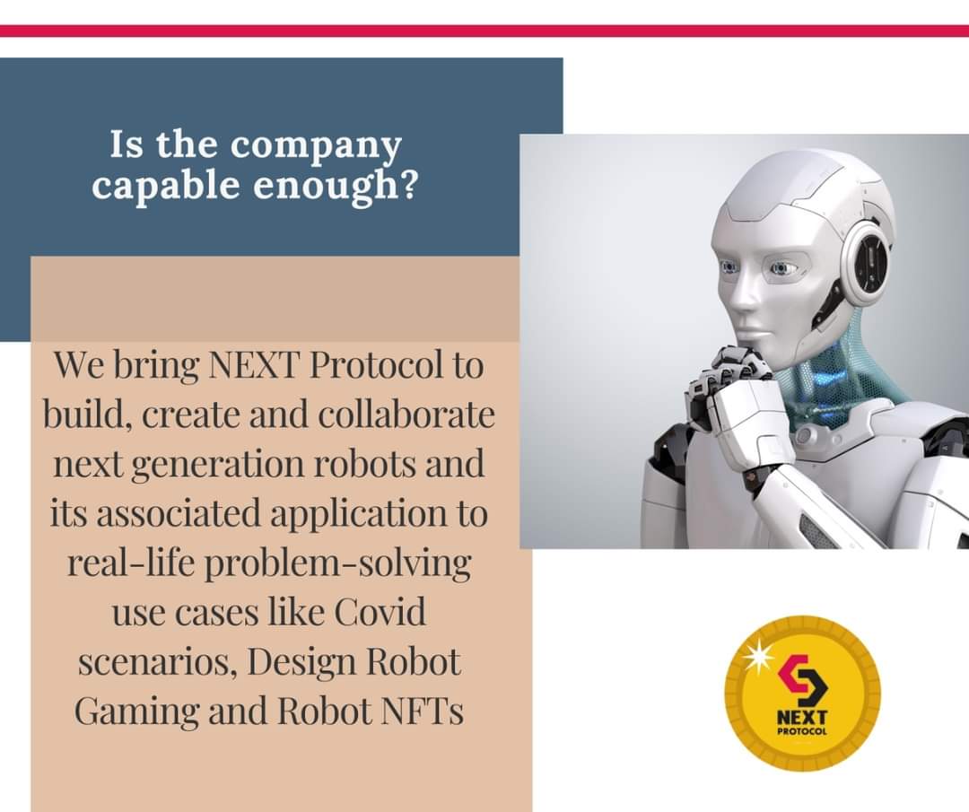ProtocolNext's tweet image. Is company is capable enough??
#Greetibot #nextibot #robotokens #NextProtocol #TokenSale #deliveryBot #blockchain #steribot #Etehreum #AssetToken #Defi #DistributedLedger #carryibot