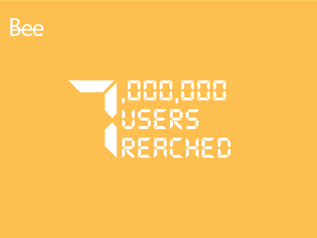 Beenetworkintl's tweet photo. <7M Users! 3rd Rate soon coming!>

Bee Network has registered over 7 million users worldwide on 2 Mar 2021, the 13th week since our global launch. https://t.co/lNERgyDCev