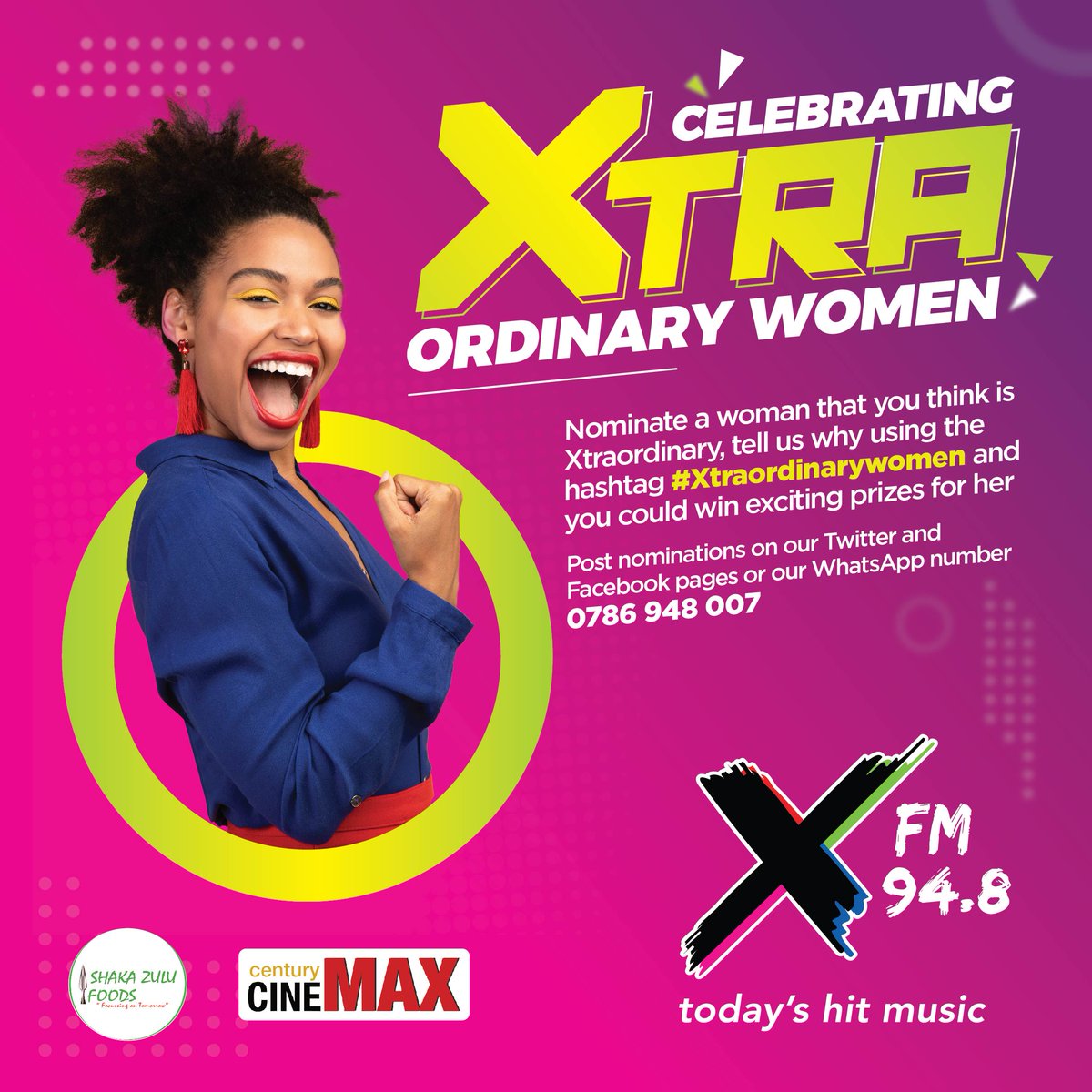 XfmUG's tweet photo. Women's Day is coming and we're acknowledging the #XtraOrdinaryWomen that have inspired others &amp; brought positive change in our society.

Nominate that lady or yourself using #XtraOrdinaryWomen to win prizes. Check flyer for details.
Powered by @CineMetroplex &amp; @ShakaZuluFoods https://t.co/5vrn49y5aH